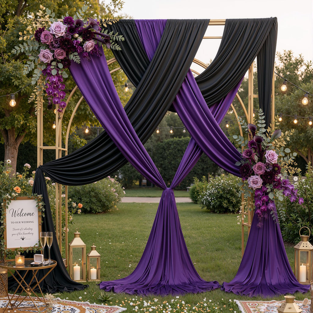 10ft x 15ft Wrinkle Free Photography Backdrop Drapes, 6 Panels