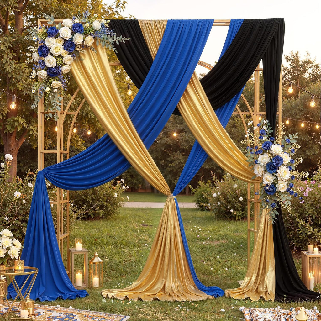 10ft x 15ft Wrinkle Free Photography Backdrop Drapes, 6 Panels