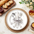 Gold Plastic Silverware 50 Guests Wrapped Cutlery Set Disposable | Pre Rolled Silverware Set Include 50 Forks,50 Knives,50 Spoons and 50 Napkins Heavy Duty Disposable Utensils for Party